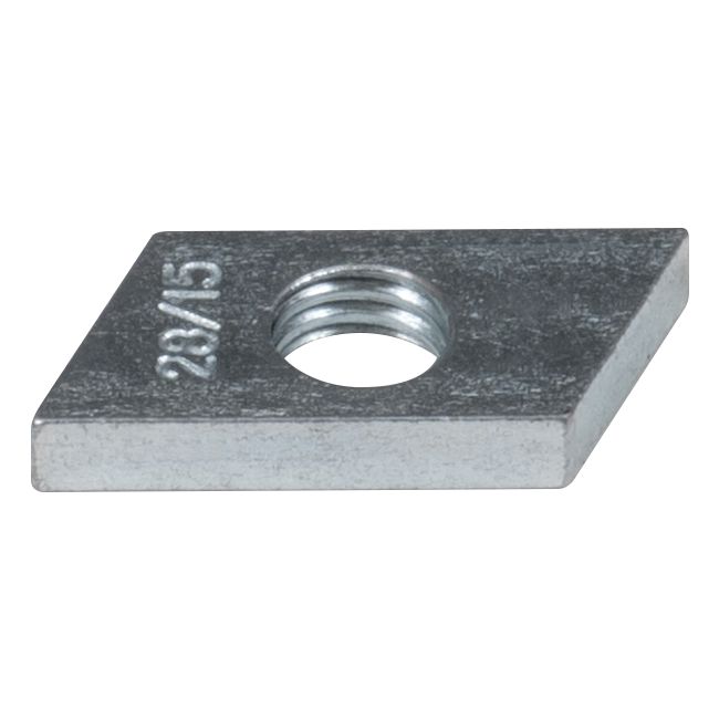 Hammerkopf Gewindeplatte 28/15 - M5 - ZN