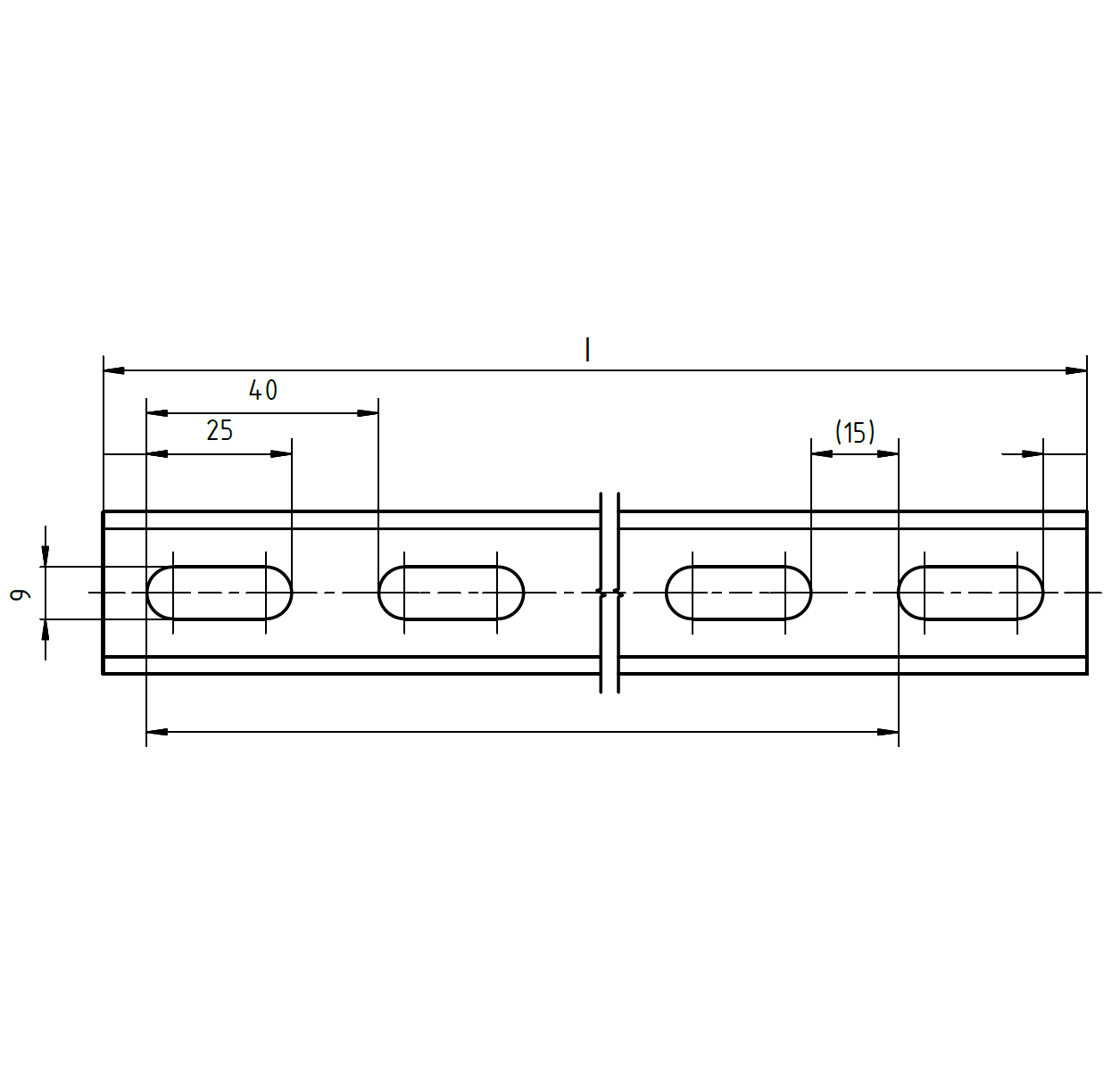 Profil 28/15 - 1.000 mm - gelocht - WB