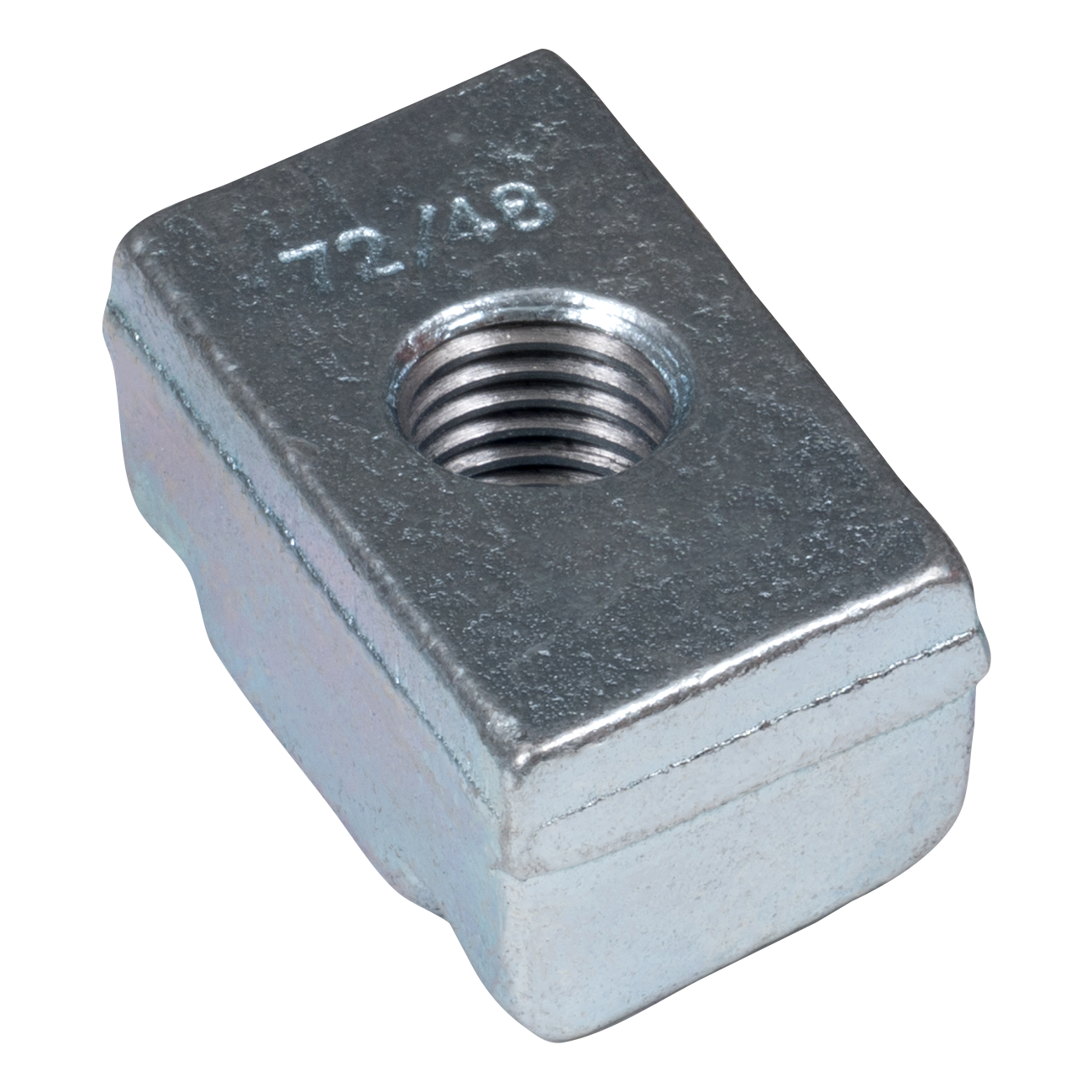 Hakenkopf Gewindeplatte 72/48 - M12 - ZN