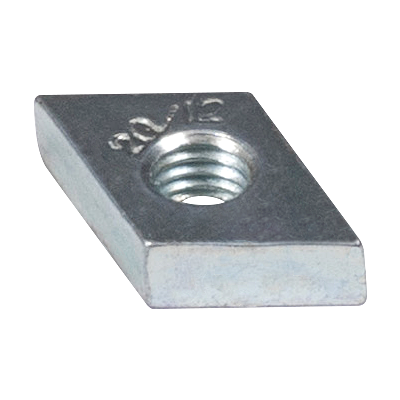 Hammerkopf Gewindeplatte 20/12 - M4 - ZN