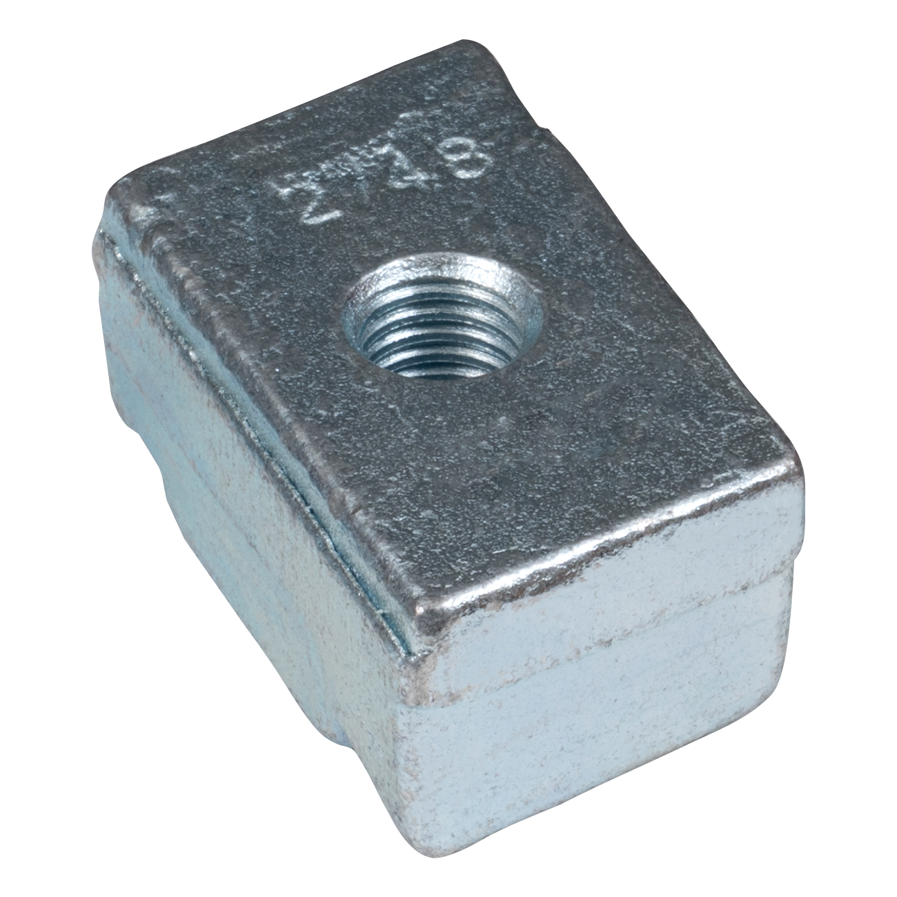 Hakenkopf Gewindeplatte 72/48 - M12 - ZN