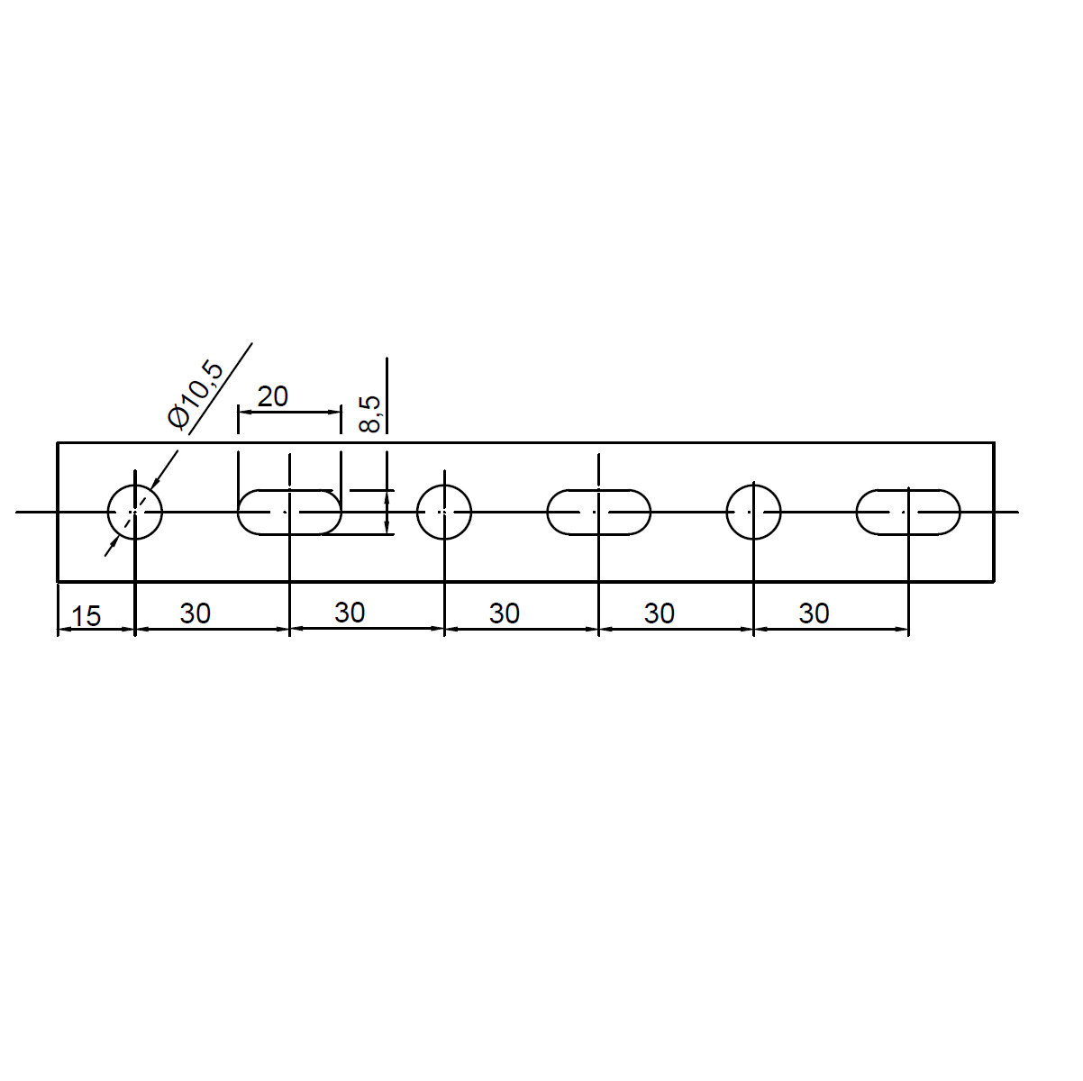 Profil 27/18 - 2.000 mm - gelocht - ZN