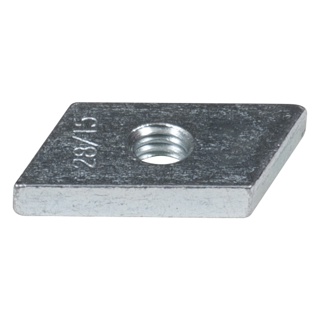 Hammerkopf Gewindeplatte 28/15 - M5 - ZN