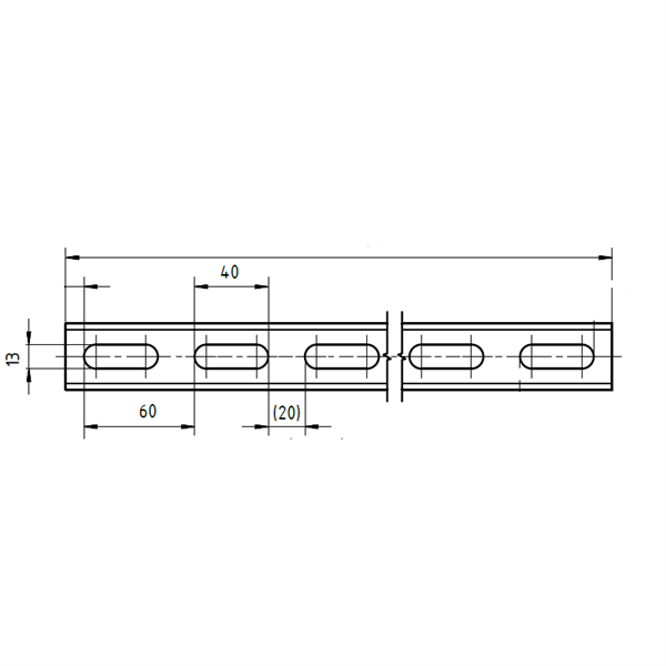 Profil 36/36 - 1.000 mm - gelocht - WB